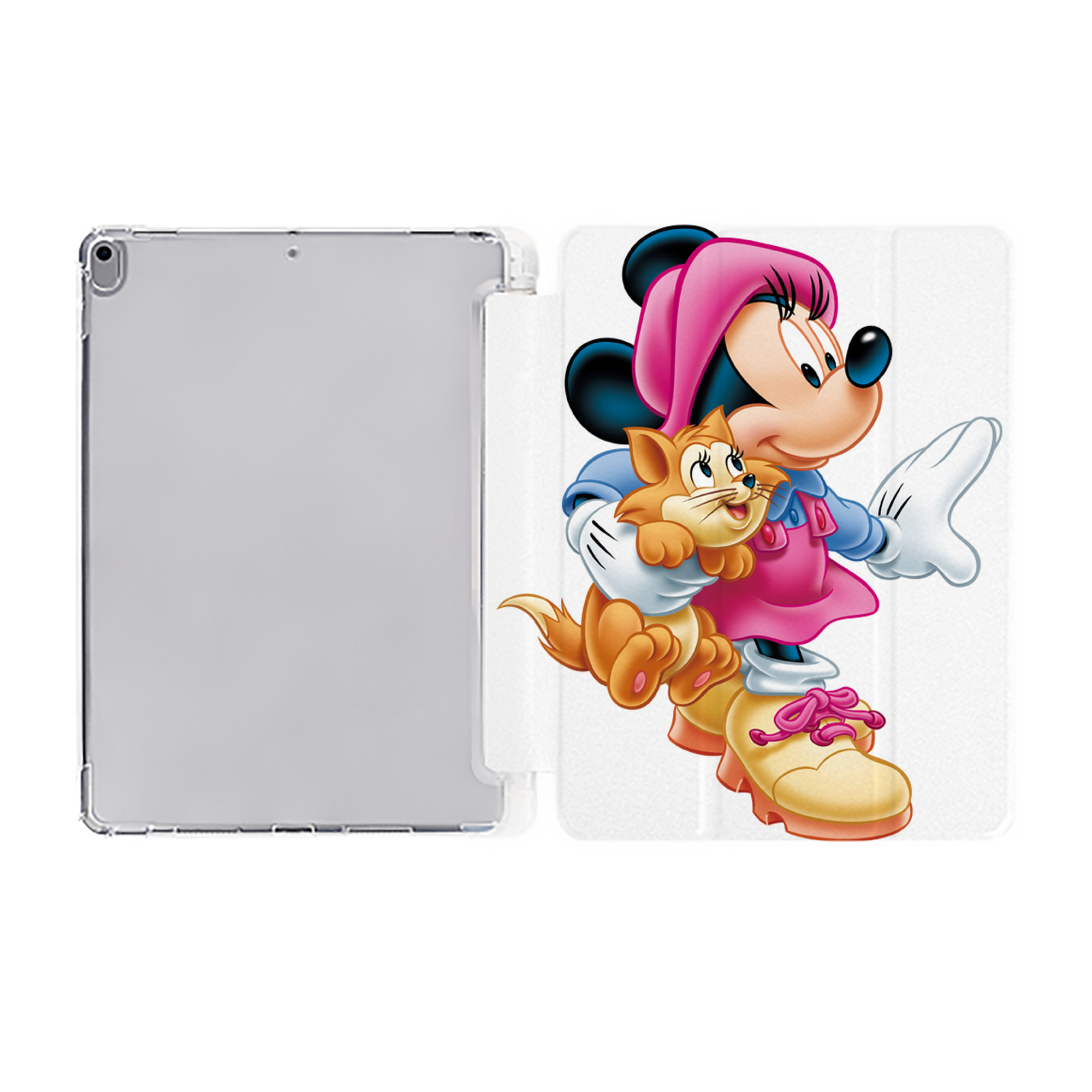 （画像用） ミッキーマウス Mickey Mouse IPad ケース ペン収納付き 三つ折りスタンド PUレザー×シリコン 対応機種9.5/10.5/10.9インチ